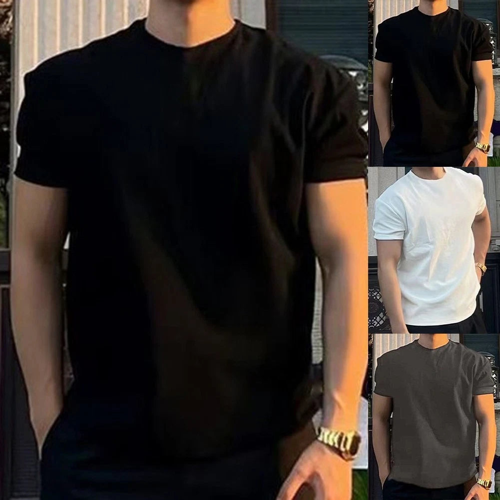 Daily Wear Mens Loose Tee 95% Polyester 5% Spandex Casual Style Sportswear