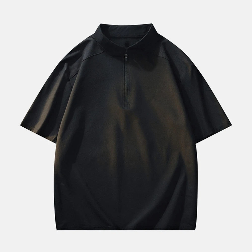 Quick Dry Mesh T Shirt for Men Short Sleeve Polyester Casual Daily Wear