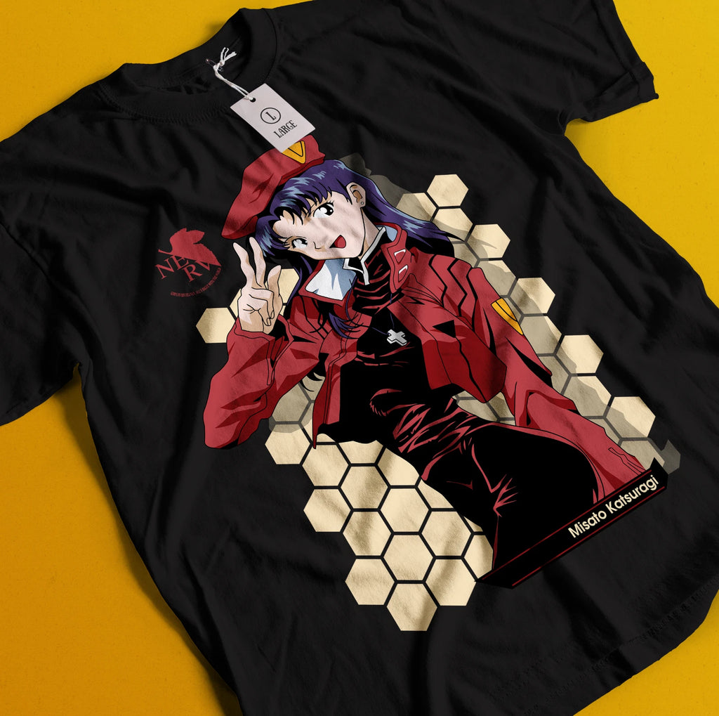 Neon Genesis Evangelion T-Shirt Misato Tshirt Eva Shirt Asuka Tee Mari Ayanami