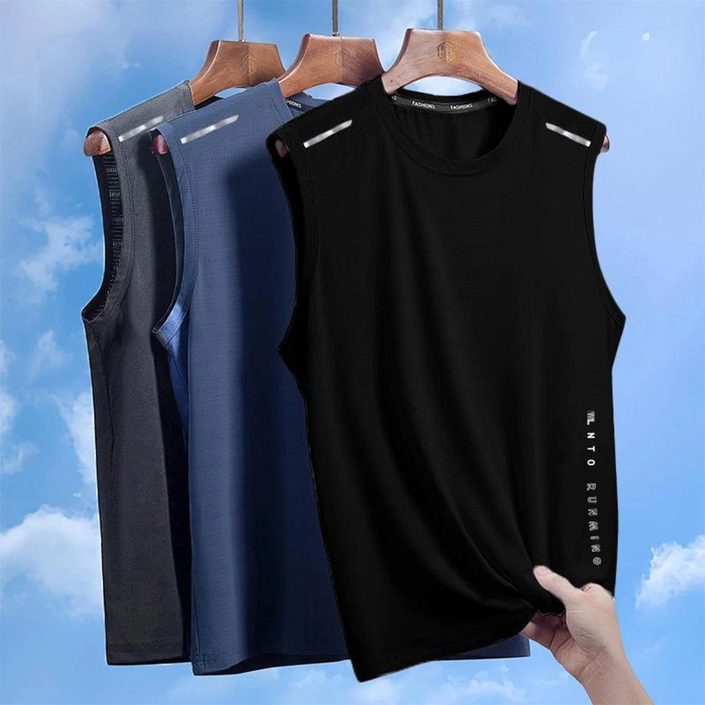 Fashionable For Yoga For Beach Men Sleeveless Vest Quick Drying Tee Quick Drying