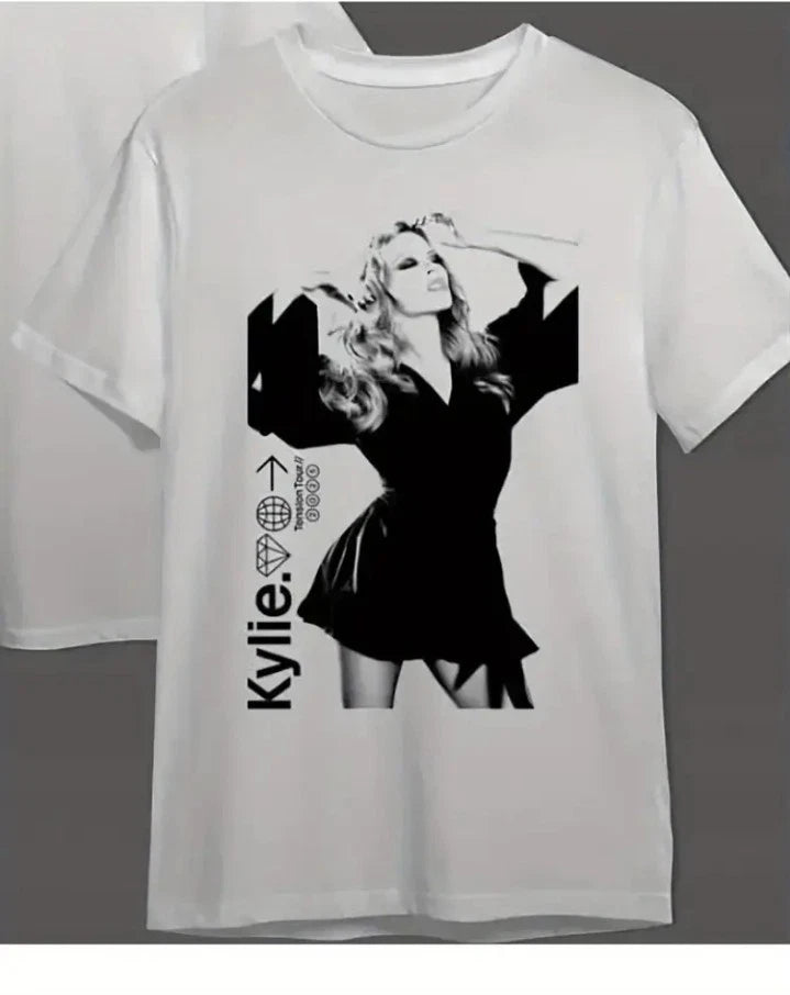 Kylie Minogue Performance Photo Graphic Print Casual T-shirt Sizes S-3XL