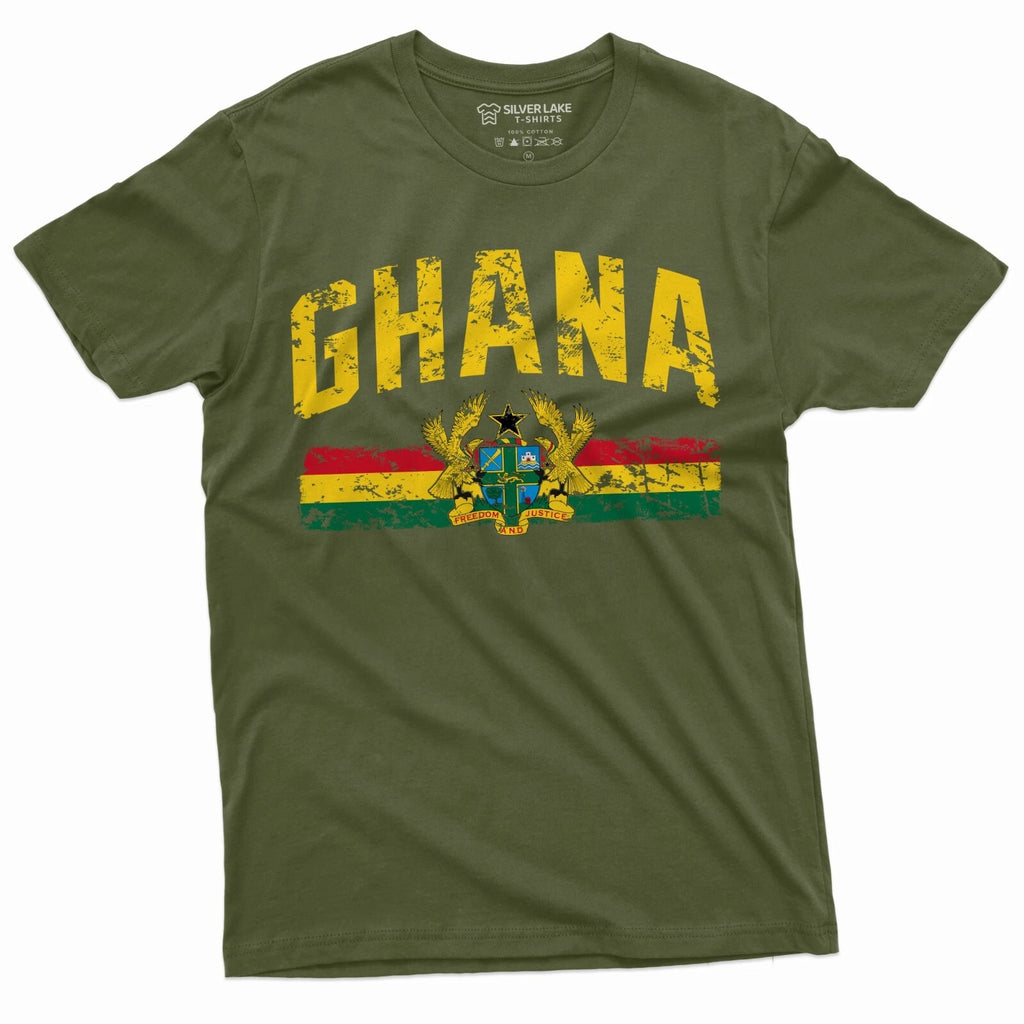 Men's Ghana T-shirt Gaana Adehyeman Patriotic Tee Shirt Country Nationality Gift