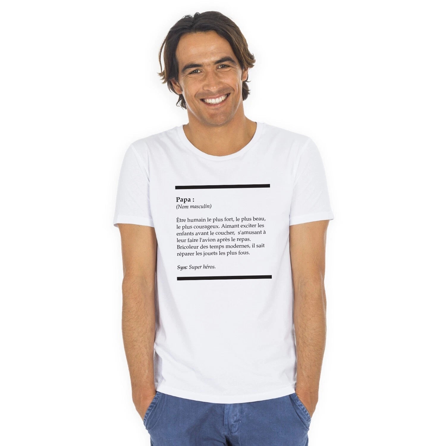 Men's Short Sleeve T-Shirt In White, DAPA Definition