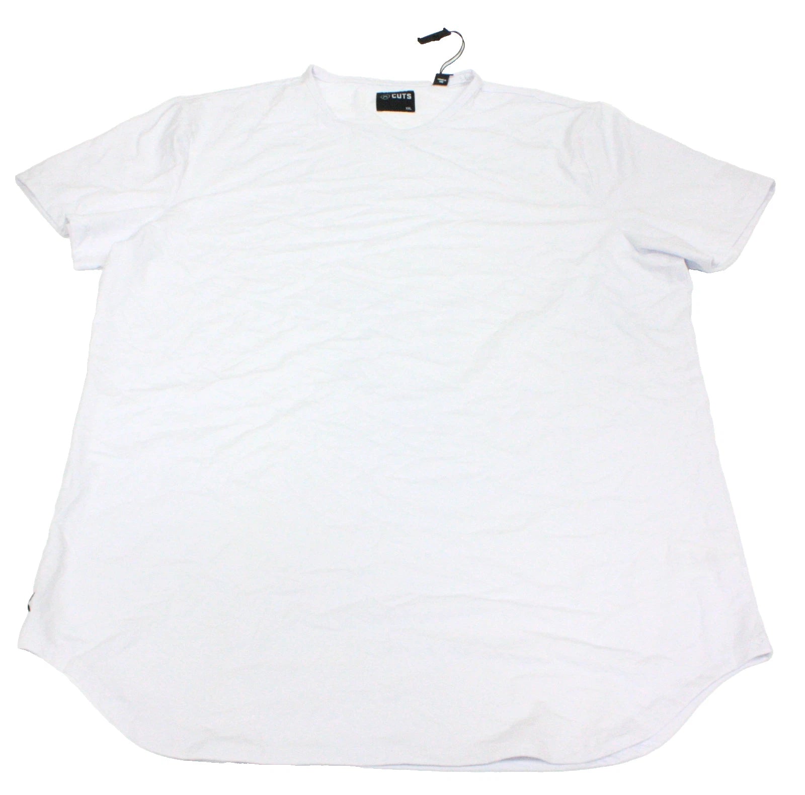 Cuts Men's AO Elongated White T-Shirt Size XXL Stretch, Breathable