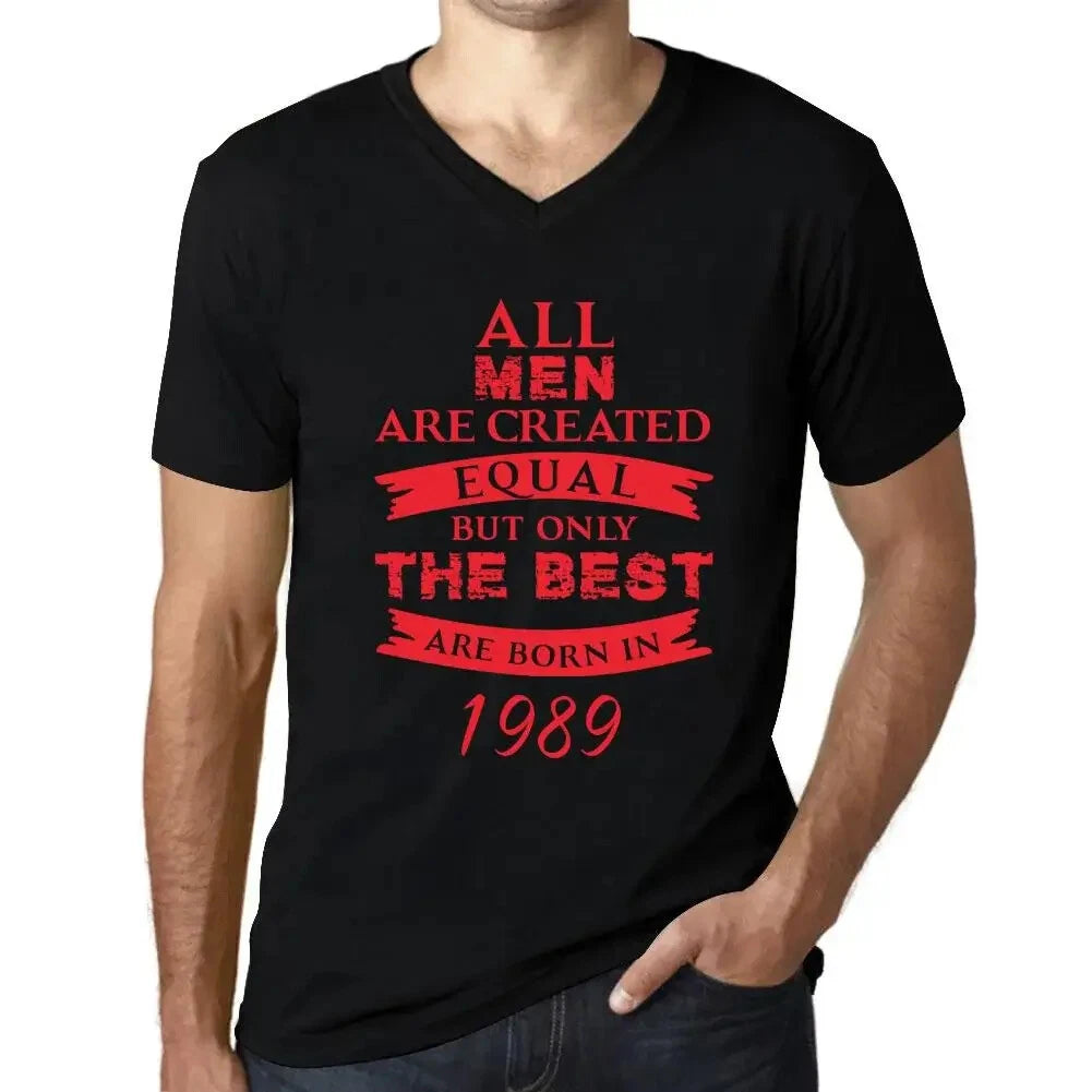 Men's Graphic T-Shirt V Neck All Men Are Created Equal but Only the Best Are