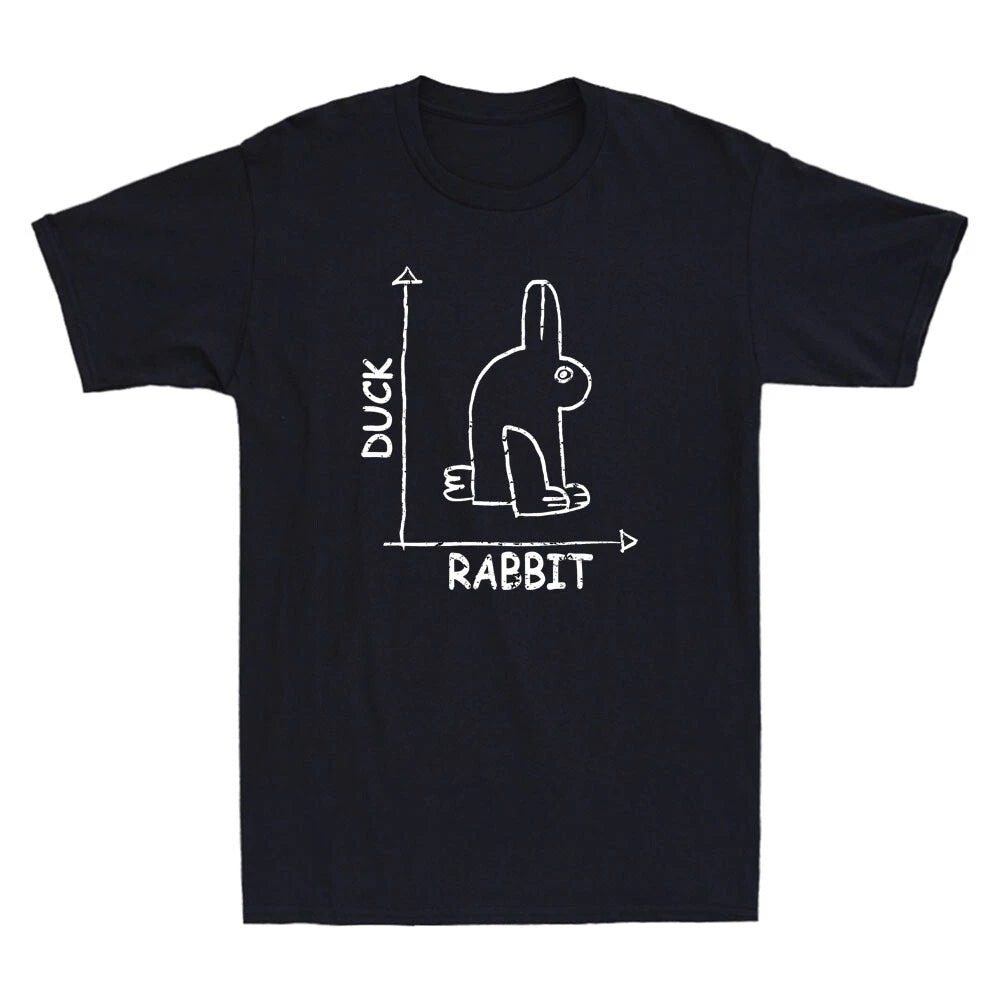 Science Nerd Duck Rabbit Physics Math Geek Funny Meme Quote Retro Men's T-Shirt