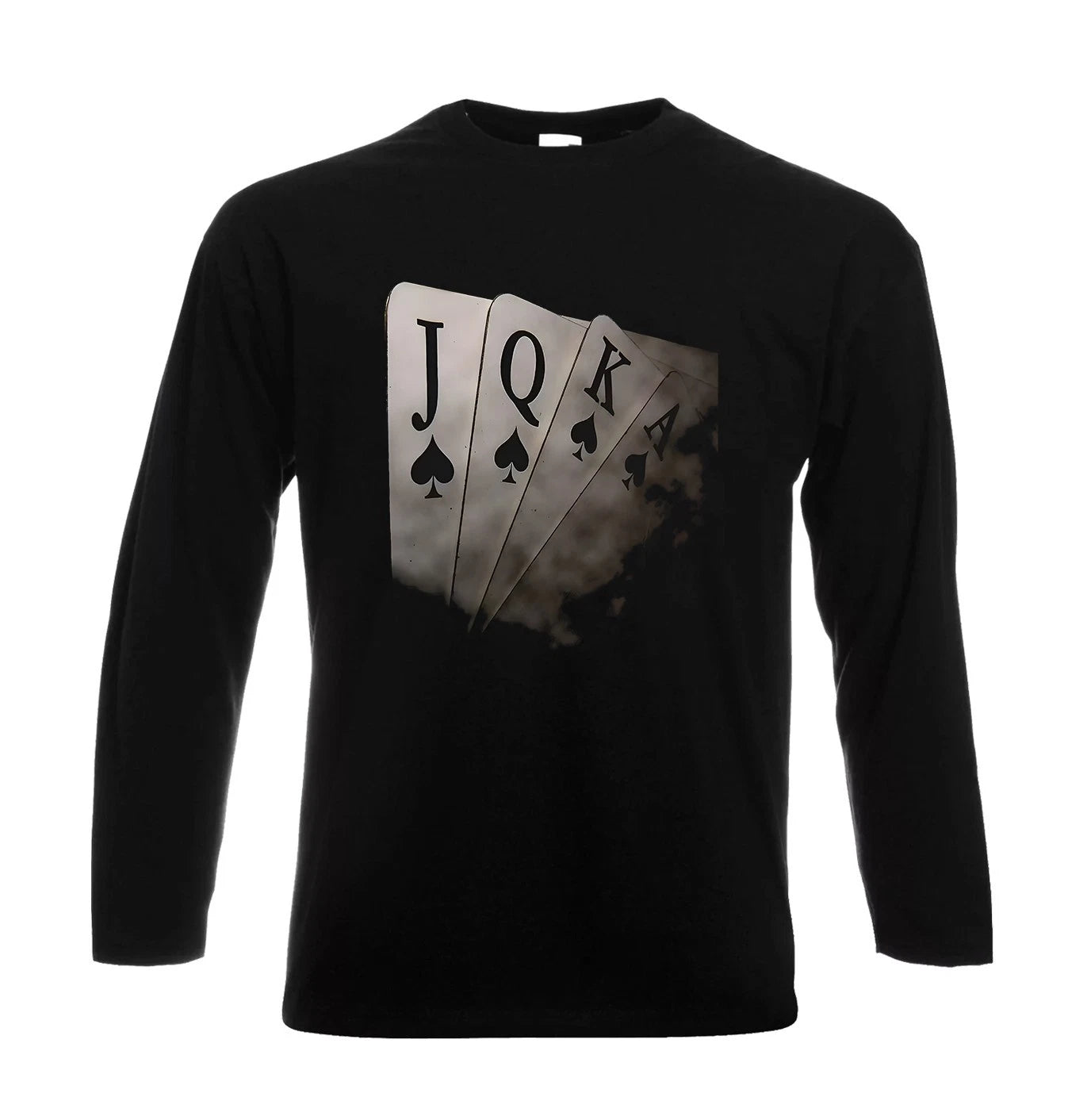 Poker Elements 3D Digital Pattern Print Men's Long Sleeve T-Shirt Funny Top