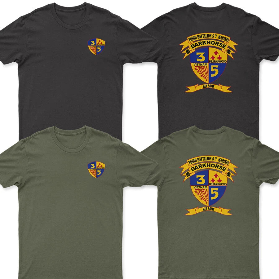 NEW Darkhorse Unit 3rd Battalion 5th Marines Dark horse T - SHIRT
