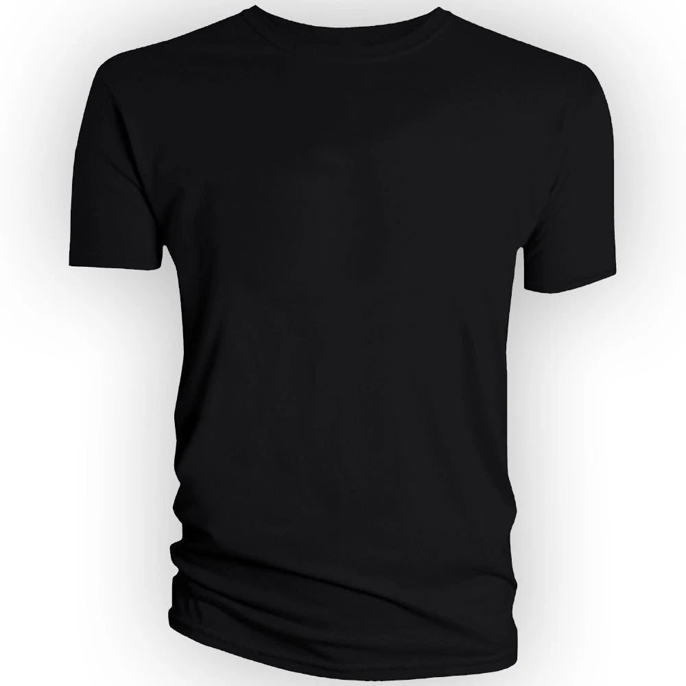 Plain T Shirt for Men Blank Short Sleeve Adult 100% Cotton Polyester