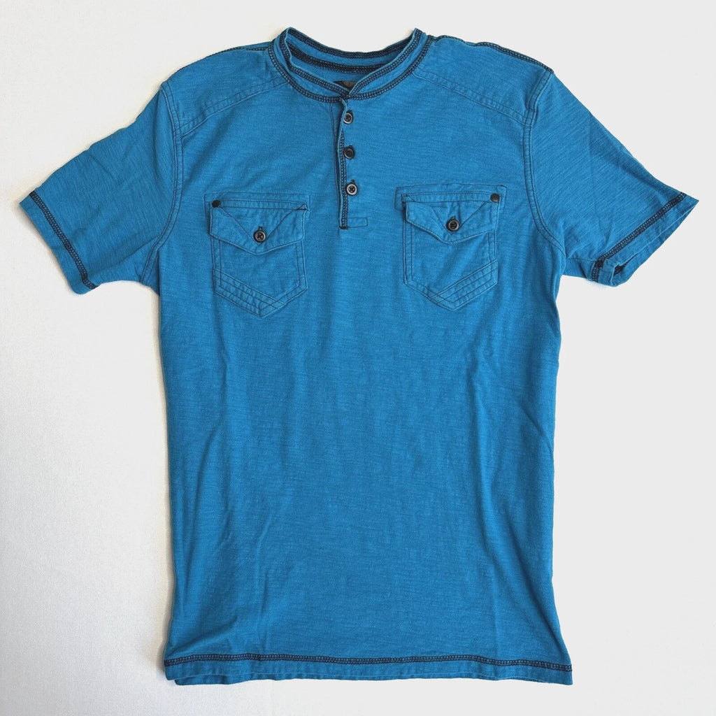 Modern Culture shirt Men's S Bluish Green /Aqua 100% Cotton VTG Y2K