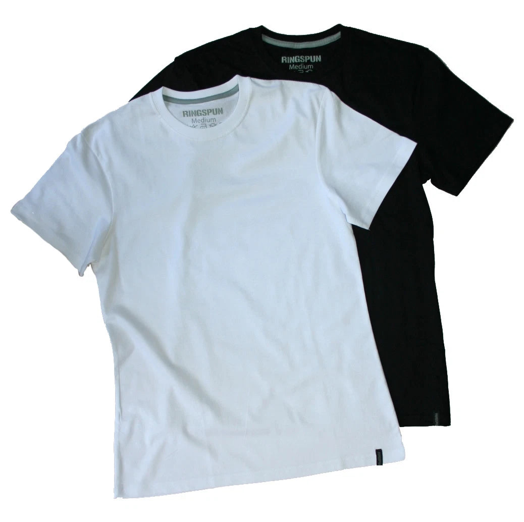 RINGSPUN 2-pack T-Shirts Tees NEW in presentation RINGSPUN pack