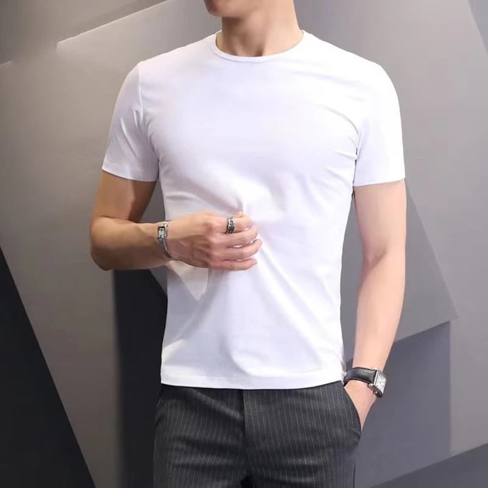 Stylish and Comfortable Men's Solid Short sleeve Tee with Shortsleeves