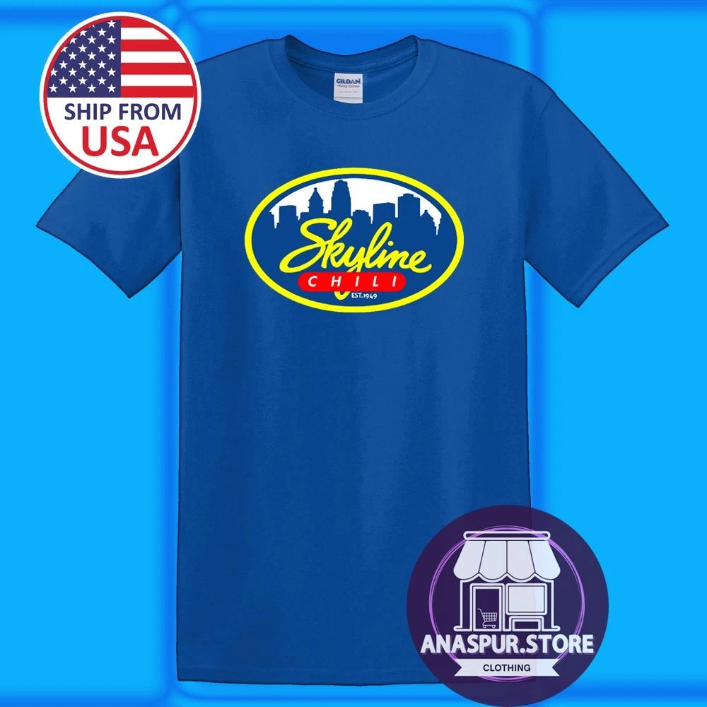 Skyline Chili Favourite Food Men's Blue Size S-5XL