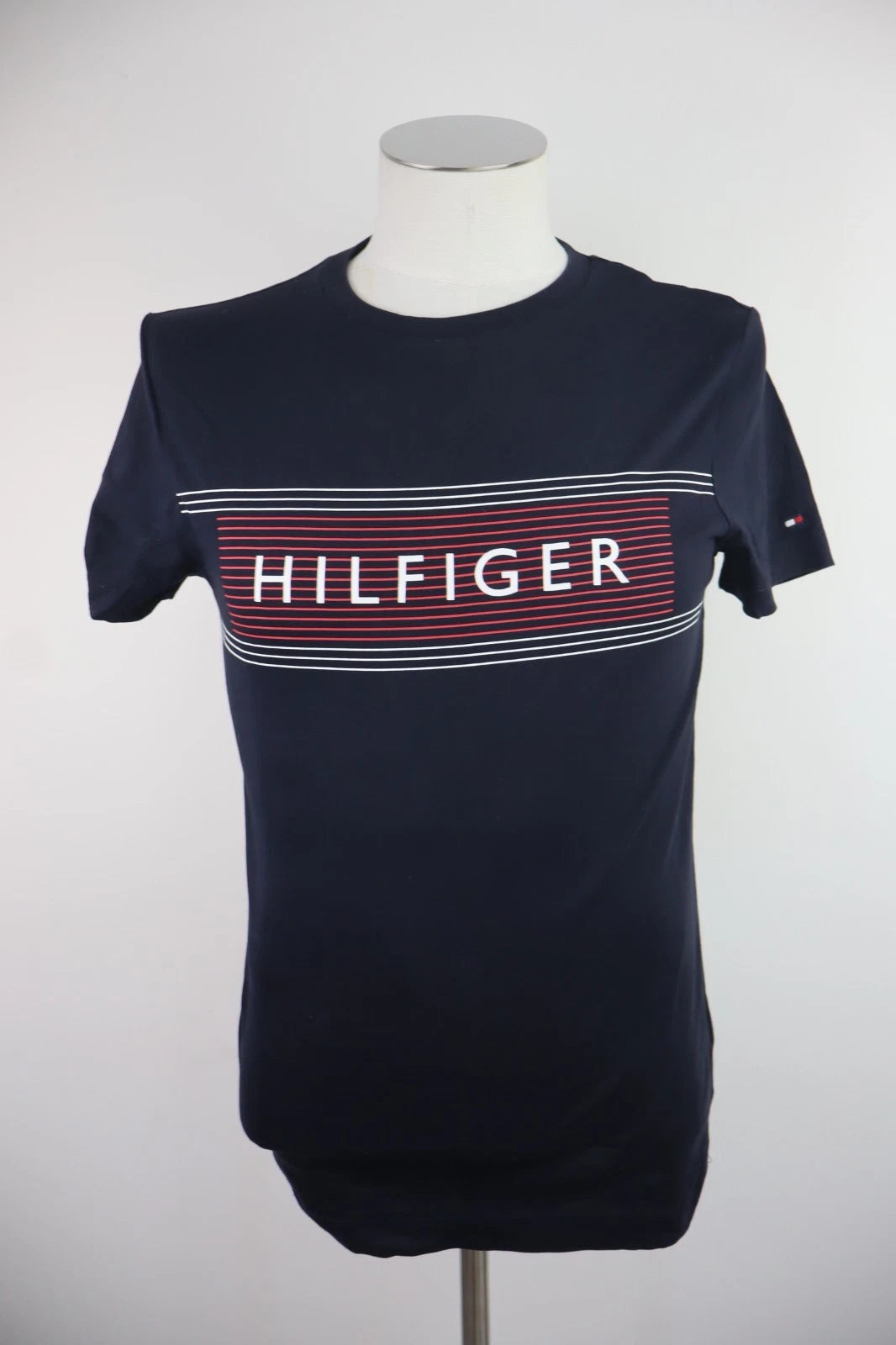 Tommy Hilfiger Mens Slim Fit Vintage Logo T-Shirt Cotton Blue XS