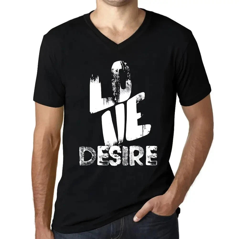 Men's Graphic T-Shirt V Neck Love Desire Eco-Friendly Limited Edition