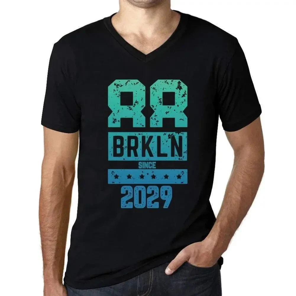 Men's Graphic T-Shirt V Neck Brkln Since 2029 Eco-Friendly Limited Edition