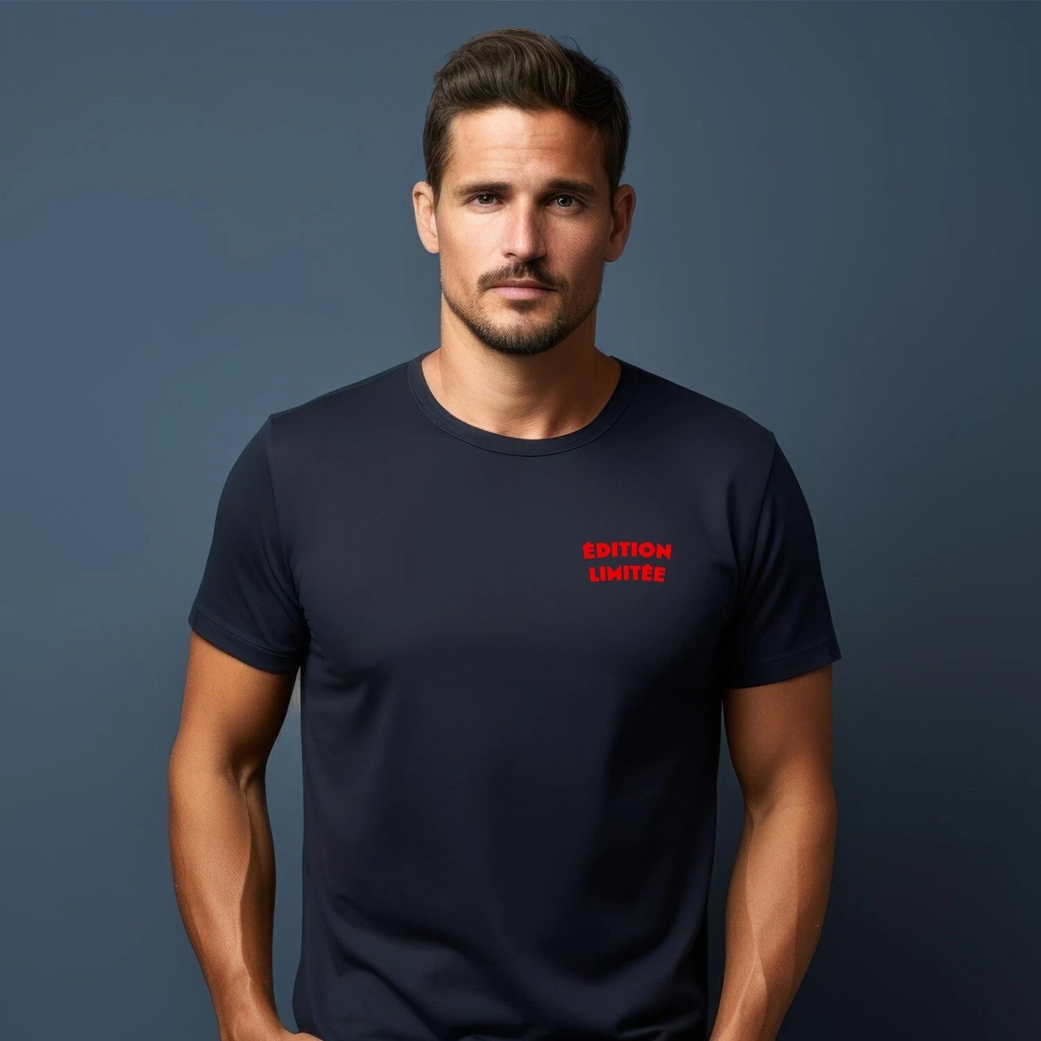 Men's Short Sleeve T-Shirt LIMITED EDITION HEART Navy Blue