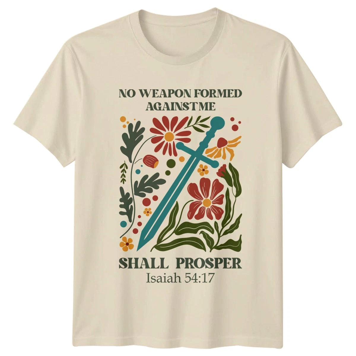 No Weapon Formed Against Me T-Shirt Isaiah 54:17 Christian Gift For Him And Her