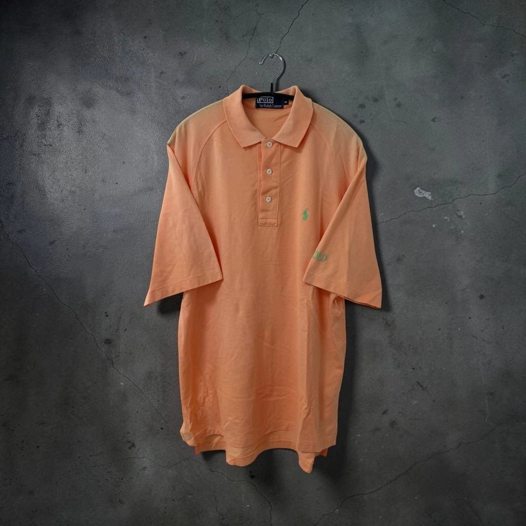 Ralph Lauren Polo Shirt M Pink Pony Embroidery Cotton Casual Stylish