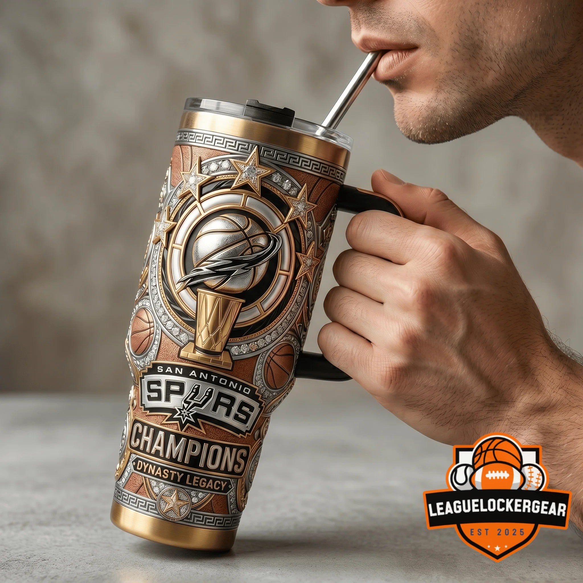 San Antonio Spurs Champions Dynasty Legacy Tumbler with Handle
