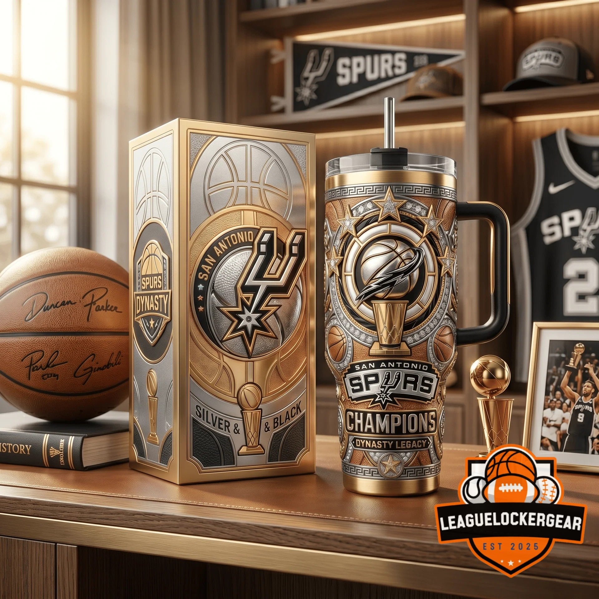 San Antonio Spurs Champions Dynasty Legacy Tumbler with Handle