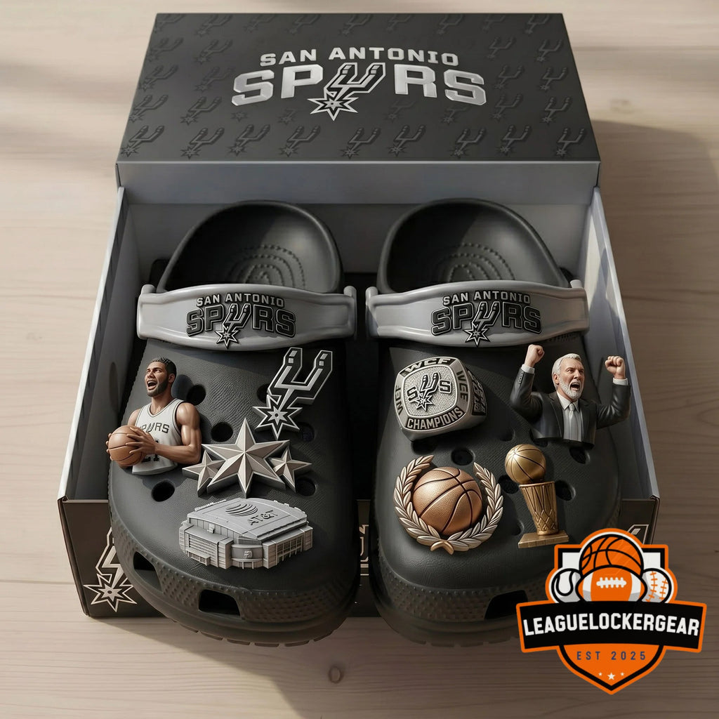 San Antonio Spurs Championships Crocs With Charms