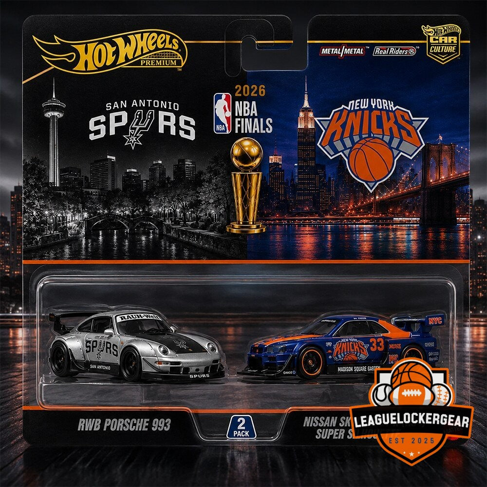 2026 NBA Finals Hot Wheels Spurs vs Knicks Diecast Collectible Cars