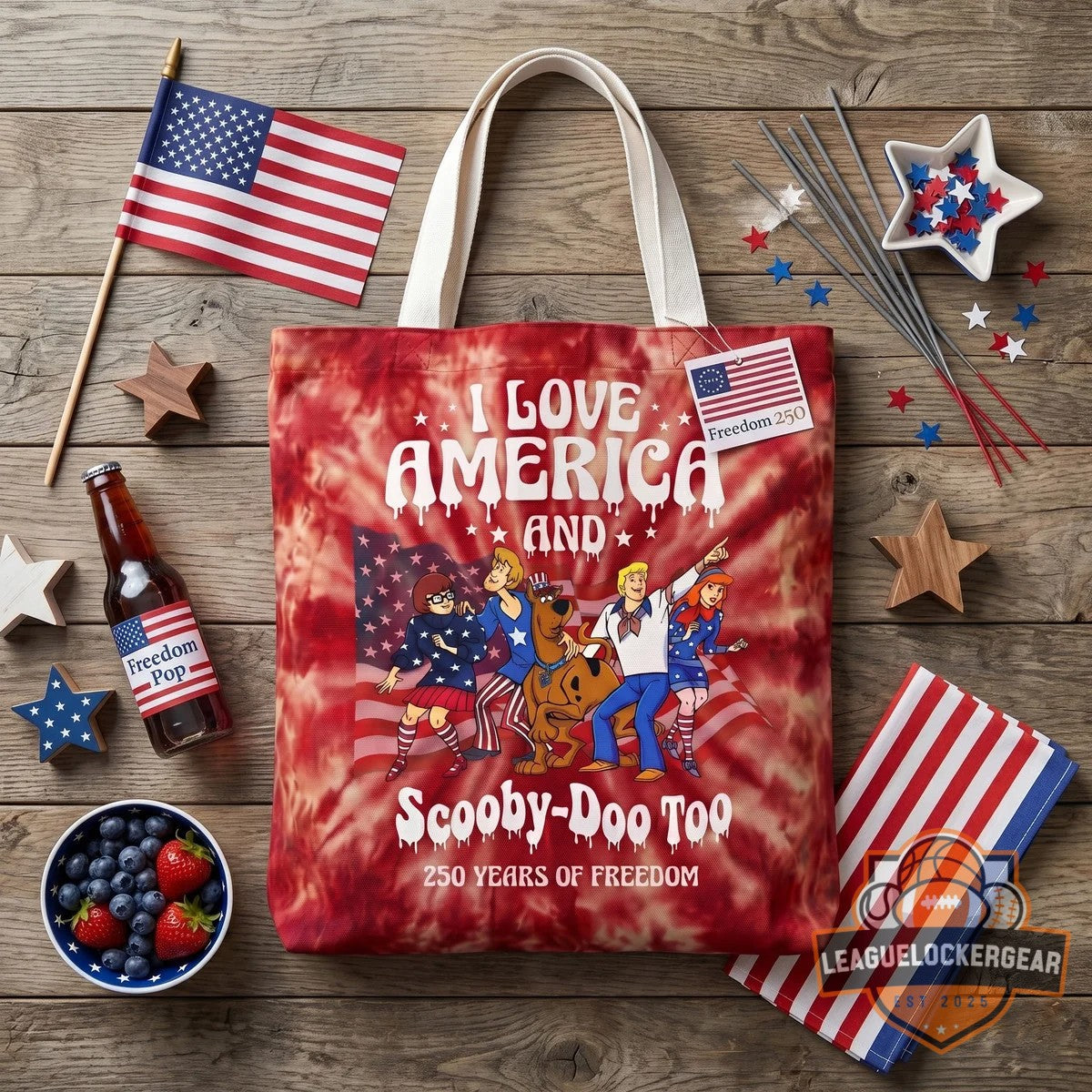 Scooby-Doo 250 Years of Freedom Patriotic Tote Bag