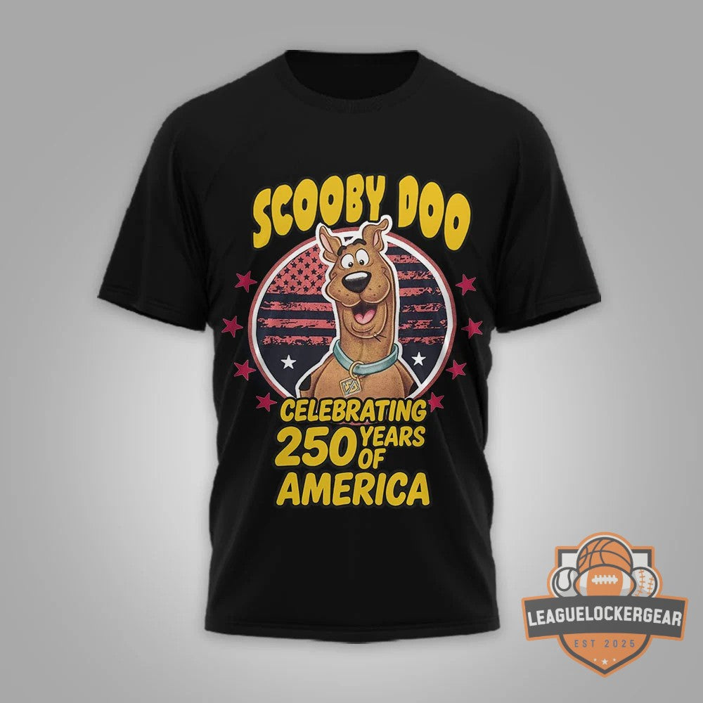 Scooby-Doo Celebrating 250 Years of America America Where Have You Been Mystery Machine T-Shirt