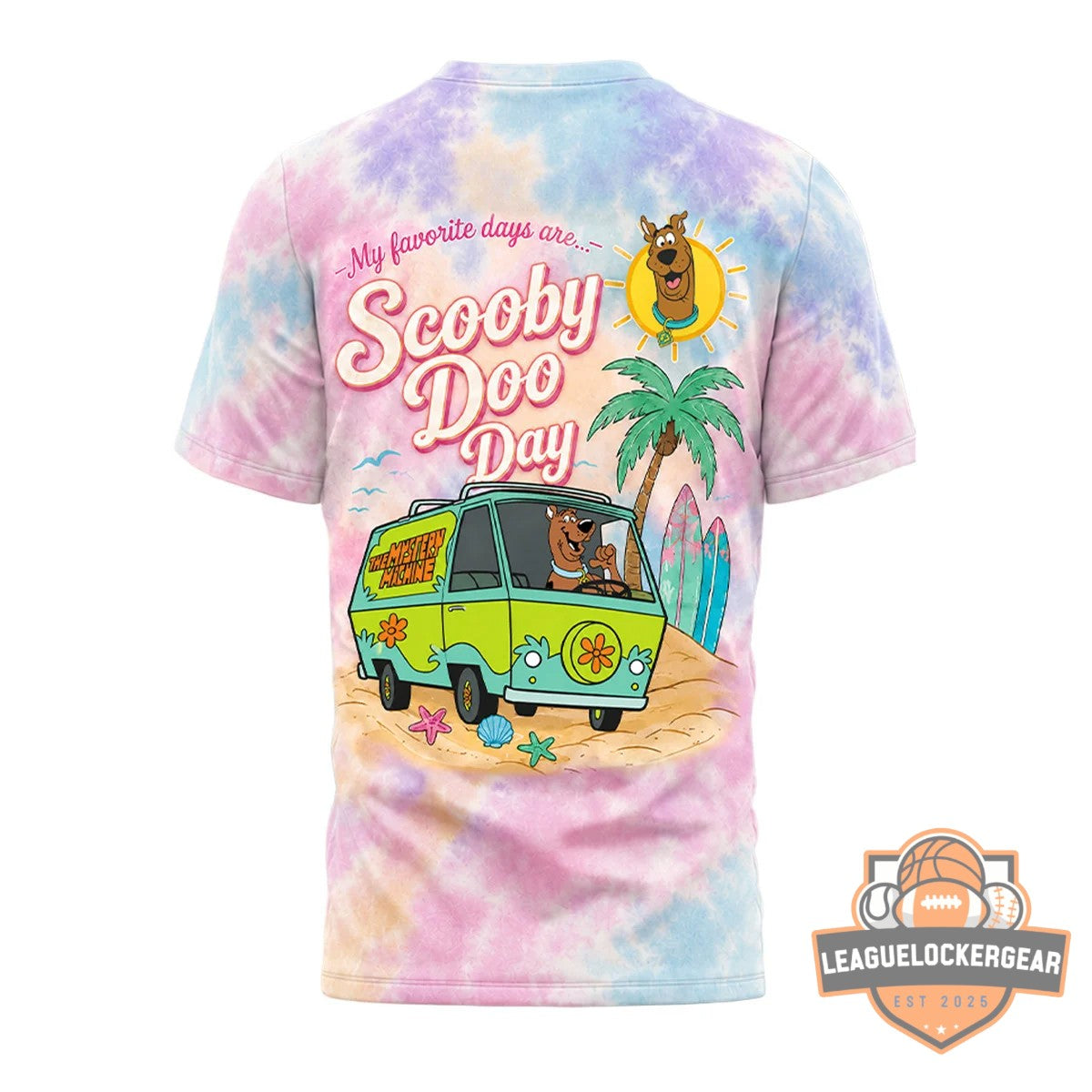 Scooby-Doo Scooby Doo Day Pastel Beach Road Trip T-Shirt