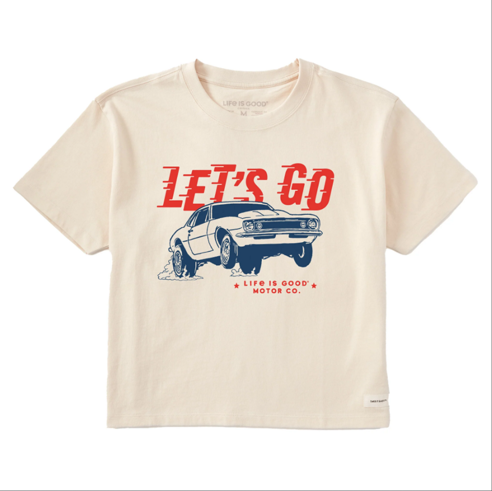 Women's Let's Go Drag Race Car Women's Boxy Tee