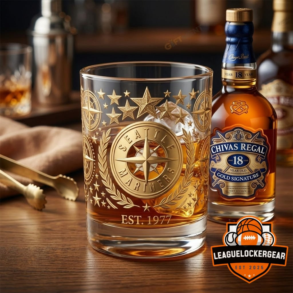 Seattle Mariners EST. 1977 Whiskey Glass