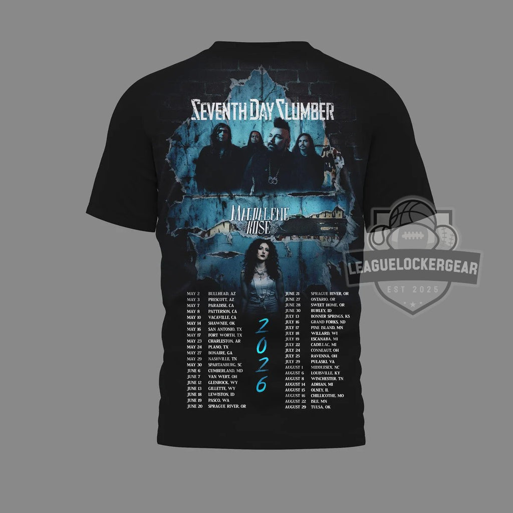 Seventh Day Slumber Tour With Magdalene Rose T-Shirt