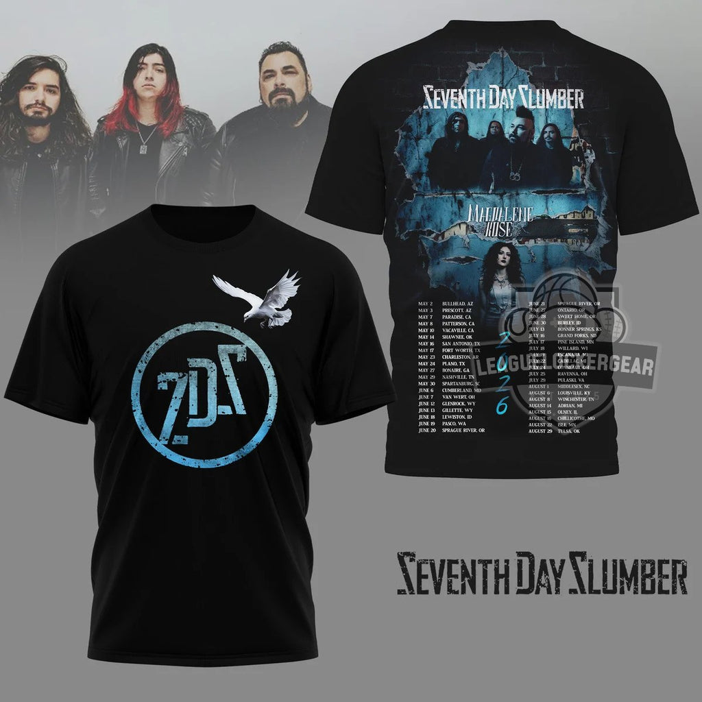 Seventh Day Slumber Tour With Magdalene Rose T-Shirt