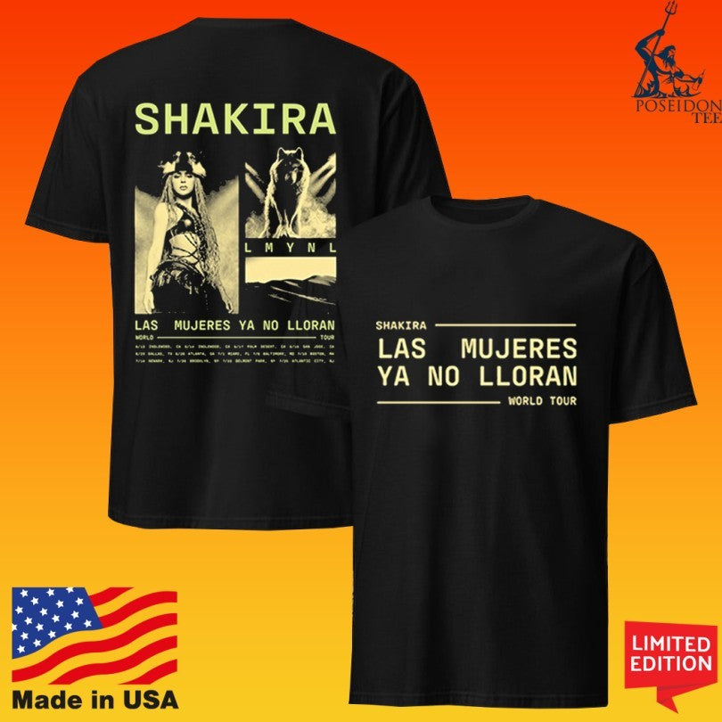 Shakira Las Mujeres Ya No Lloran World Tour Grid T-shirt