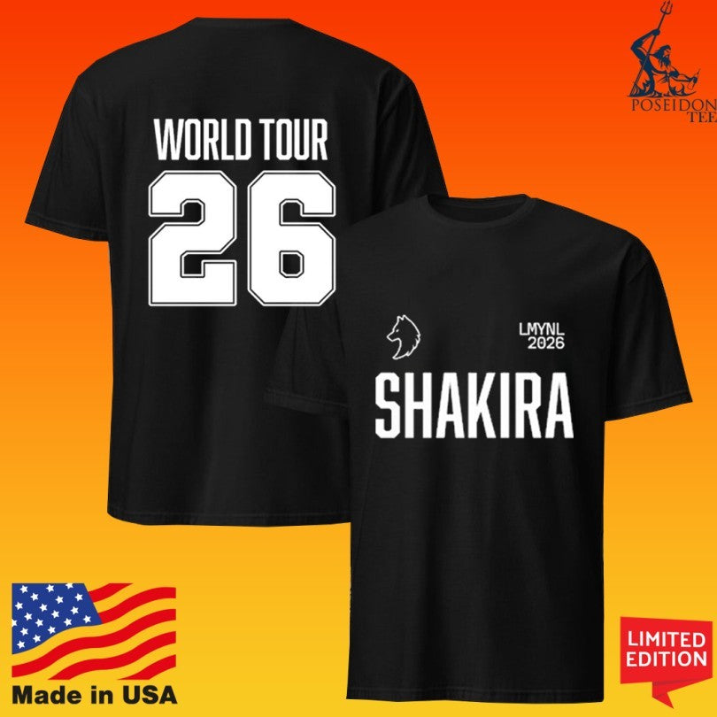 Shakira Las Mujeres Ya No Lloran World Tour Jersey T-shirt