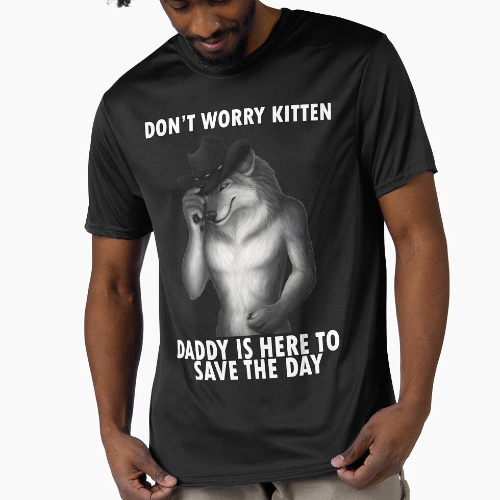 Don't Worry Kitten Funny Wolf Meme by MemishDesign