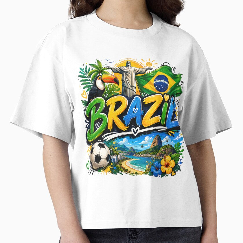 Brazil Pride Colorful Travel Soccer Carnival Tropical Design by Wear Sculpt