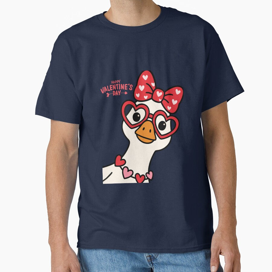 Cool Valentine’s Day desing Cute goose in glasses by zbigniewcz