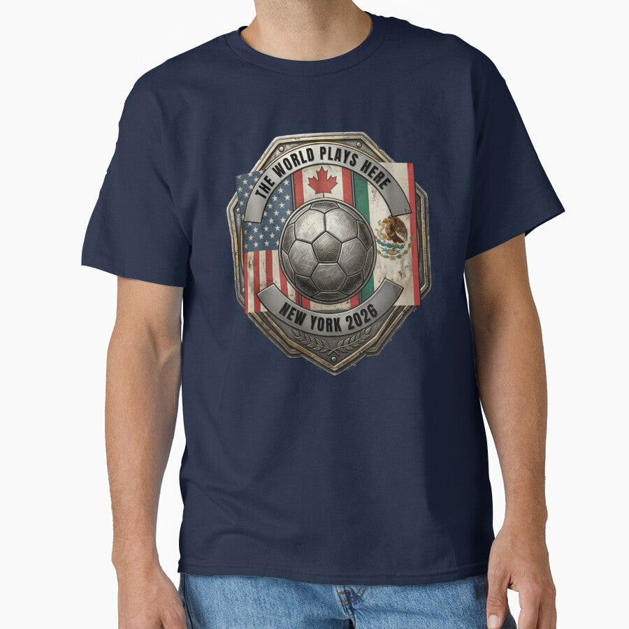 The World Plays Here NYC 2026 Co-Host Badge by laughingshirts