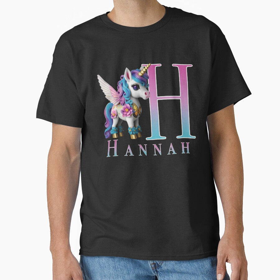 Hannah name with a cute unicorn by Lubellebubble20