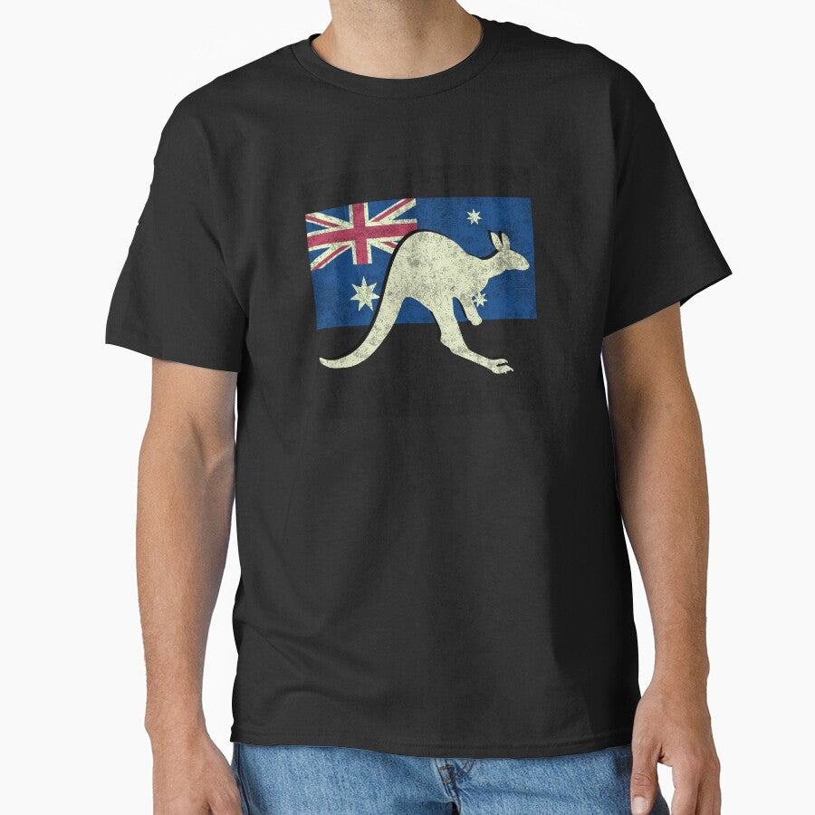 Vintage Retro Kangaroo | Australian Flag | Aussie Animals by Aussies-R-Us