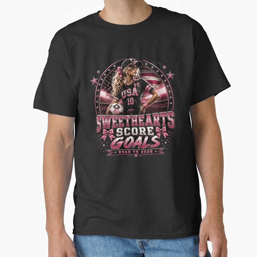 Sweethearts Score Goals | Coquette Soccer Girl Road To 2026 Sports Fashion Design by Prime legend