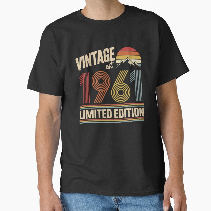Vintage 1961 Birthday : 65th Birthday Retro Gift, Sixty five Gift Idea, 65th Birthday Gift, Vintage 1961 Birthday by Merchall  store