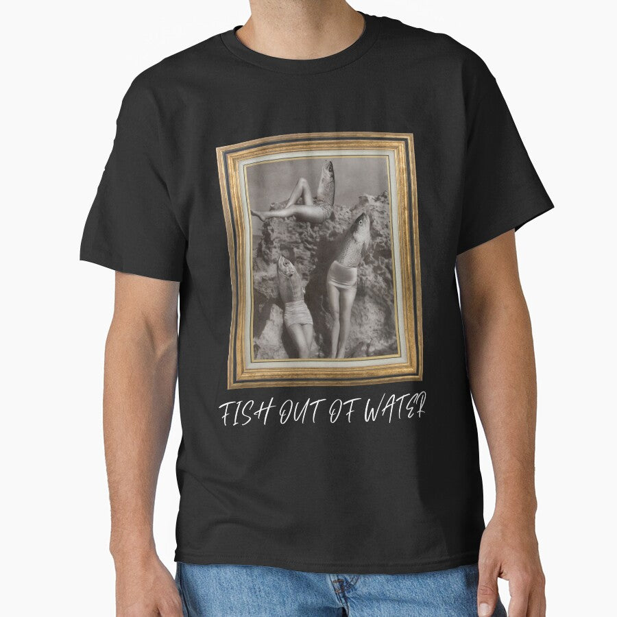 Retro Vintage Fish Out of Water Tee by Radecal