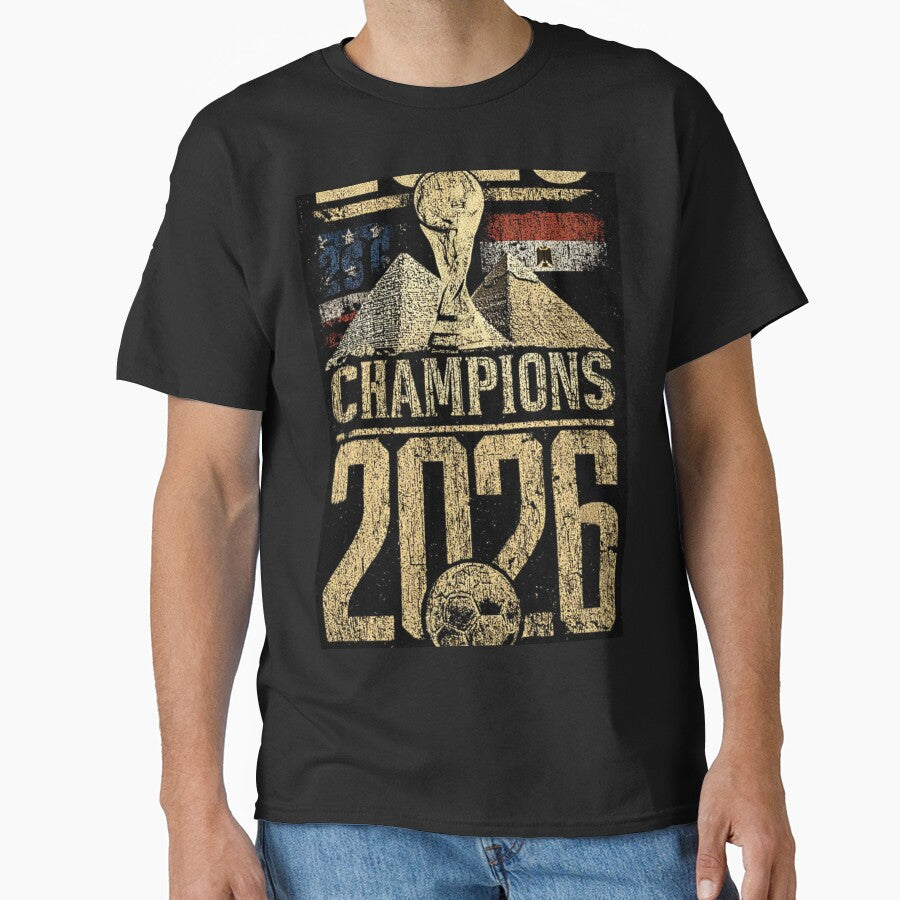 Retro 2026 USA Egypt Soccer Champions Vintage Distressed Design by BodaZZ