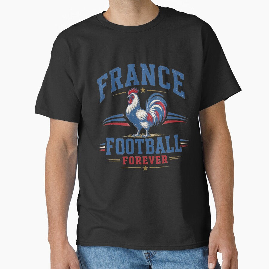 France Football Forever Rooster Fan Vintage Soccer Graphic by PunchDrop