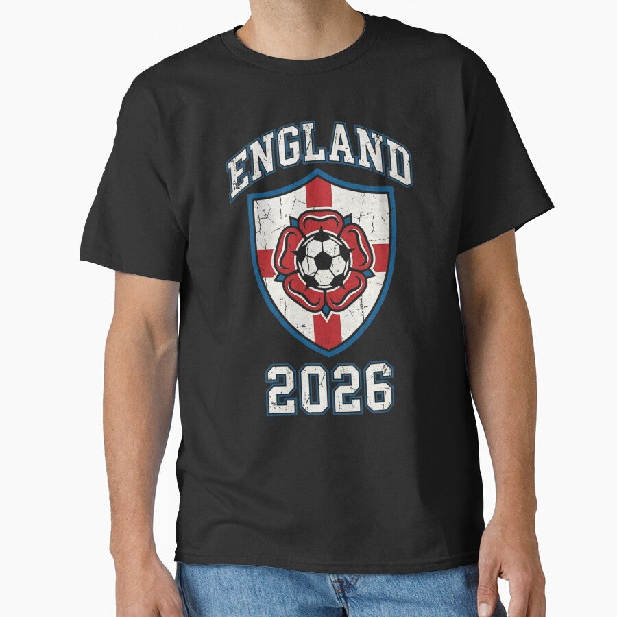 England Football 2026 Vintage Soccer Crest by QUIRKY STORE