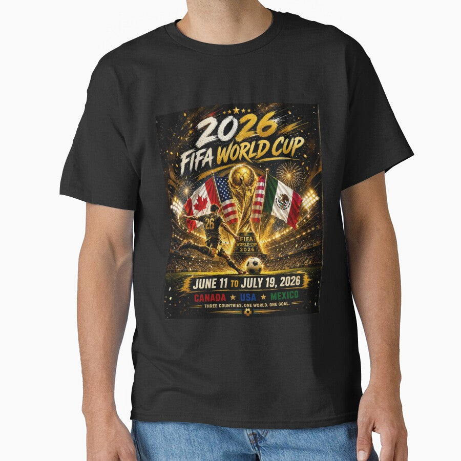 World Cup 2026 tri nation Soccer Merch | 4th of July  USA independence Day| Football Fan Gear | USA Sports Apparel Tee|  Soccer worldcup ChampionshipSoccer World ver 6 by CosmicNook1