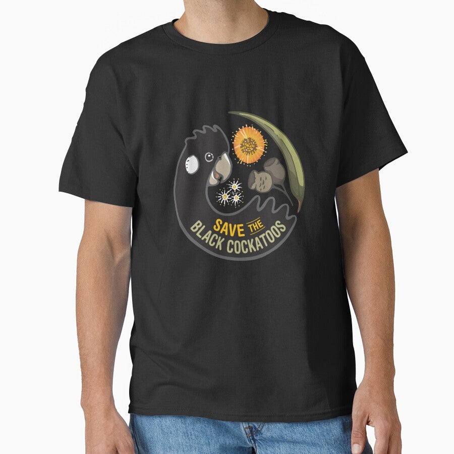 Save the Black Cockatoos (for dark bgnd) by RedCloudDesign